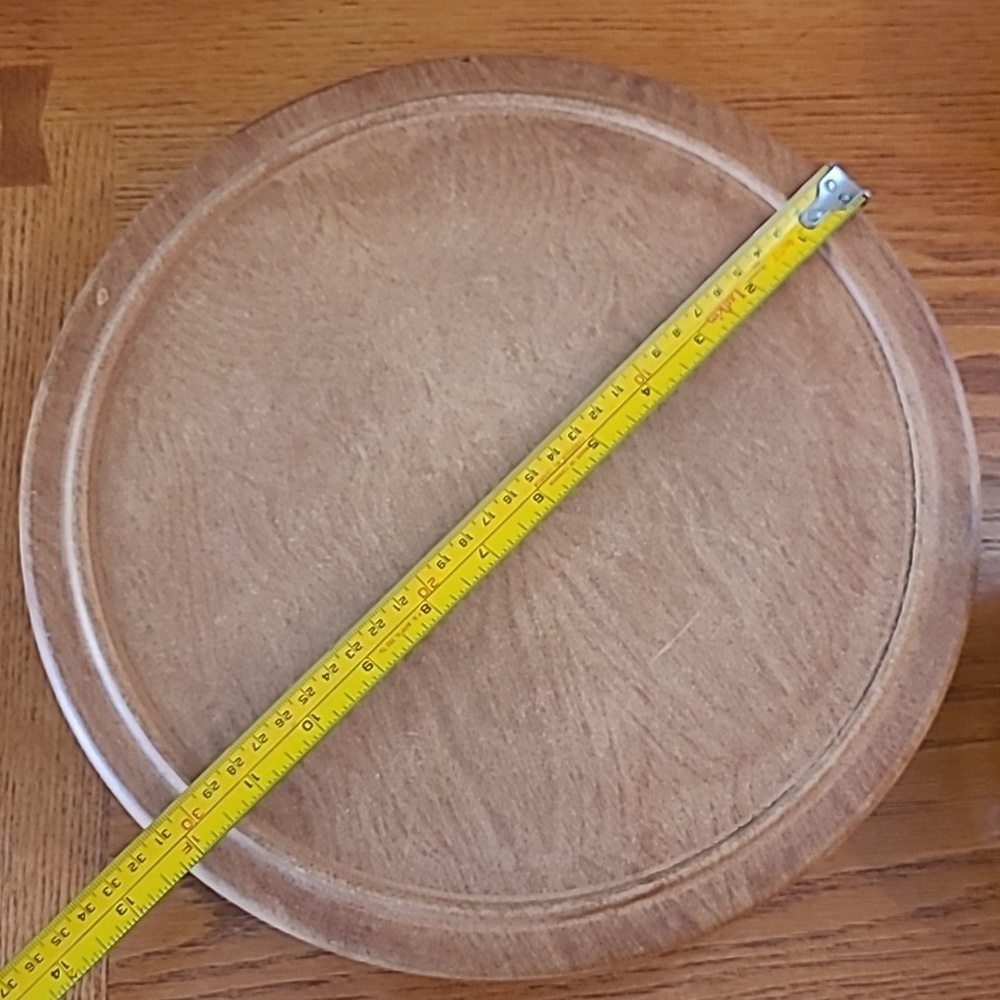 CALIFORNIA POTTERY Vintage MCM Yellow & Burnt Orange Lazy Susan Serving Set - Picture 9 of 17